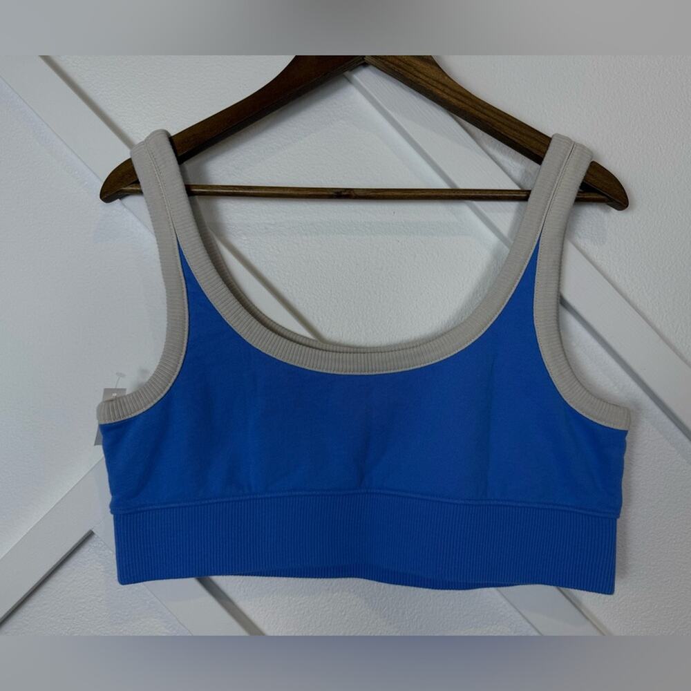 NWT MWL Madewell Terry Ribbed Bralette Oasis Blue Size XL - Picture 4 of 9